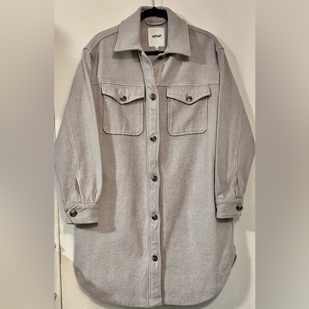 S aerie Oversized Long Shirt Coat